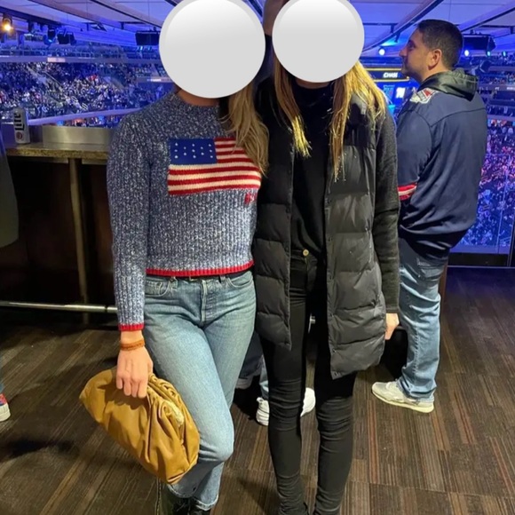 Polo Ralph Lauren USA Flag Patriotic Nautical Knit Womens Sweater Med Vintage - Picture 9 of 16